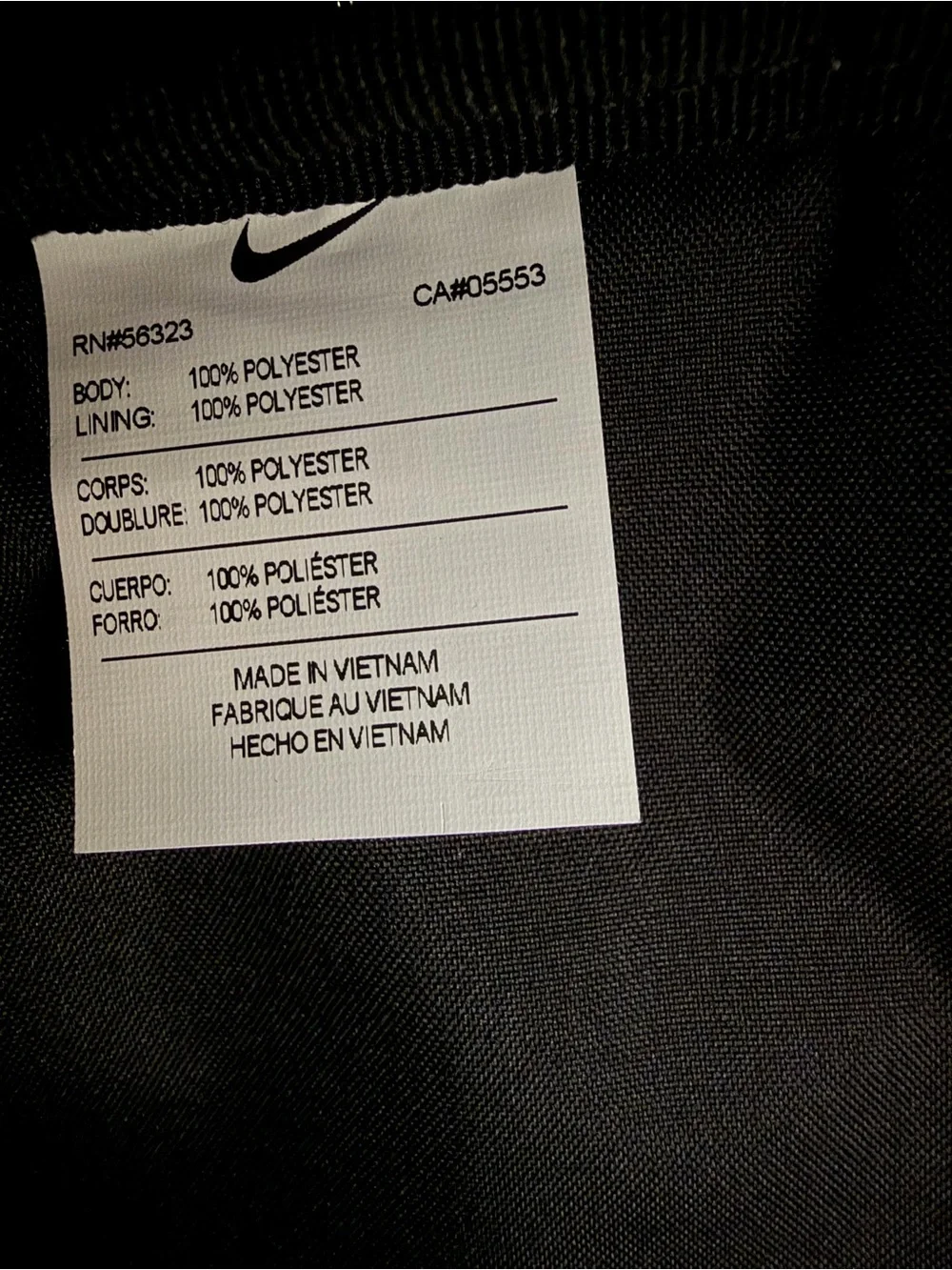 NWT. Nike Black Mini Backpack with White Swoosh Just Do It
